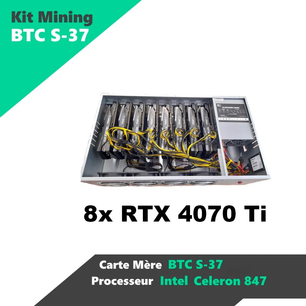 Mining Rig Rack BTC-S37 8x RTX 4070